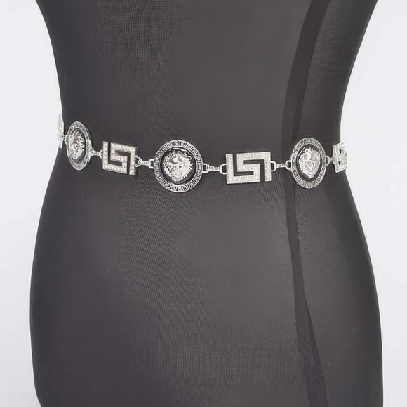 Metal Rhinestone Chain Belt - Picture 3 of 8